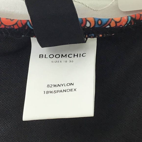 BLOOMCHIC sz 26 4x plus orange bandana print high waist bikini bottom NWT B40 - Picture 5 of 6